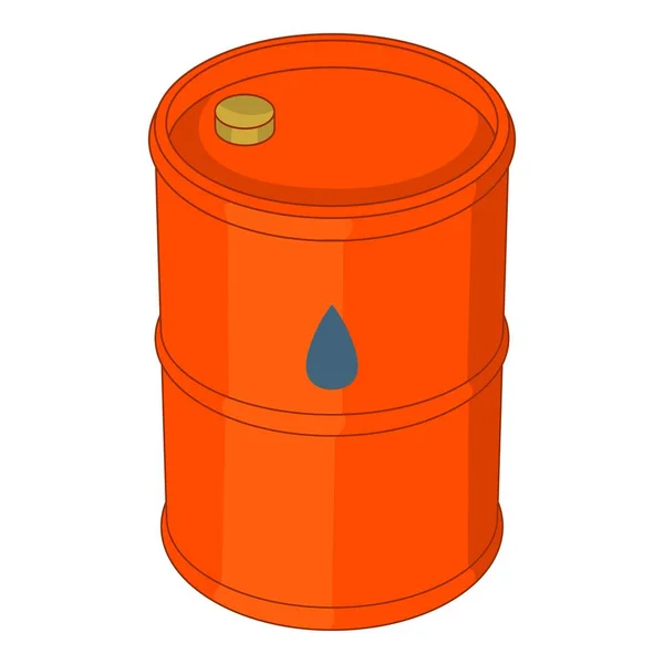 Icono de barril de petróleo, estilo de dibujos animados — Vector de stock