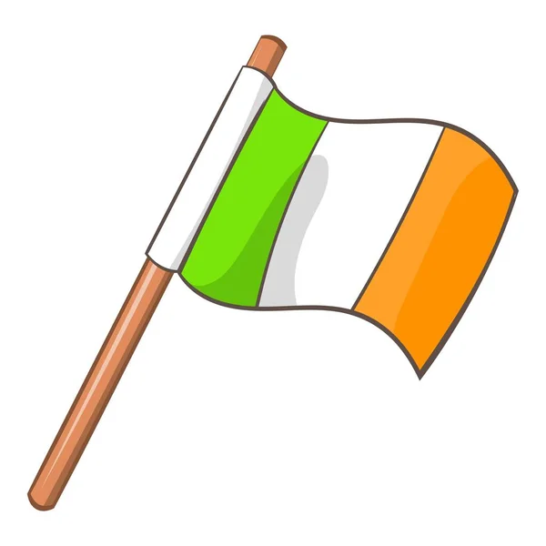 Pictogram van de vlag van Ierland, cartoon stijl — Stockvector