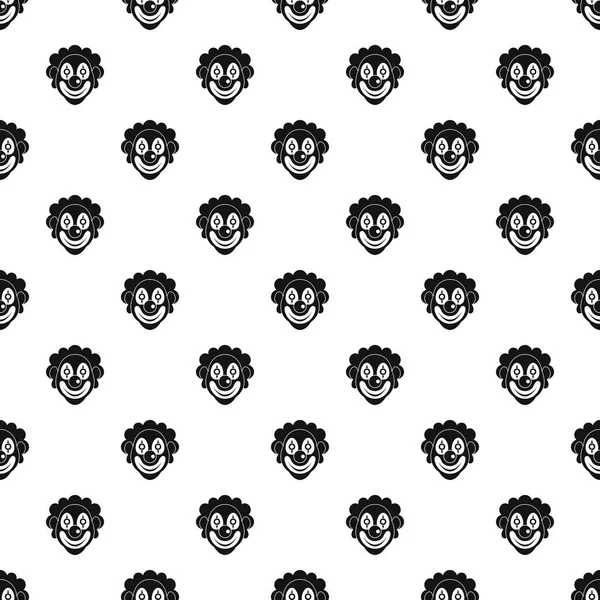 Clown head pattern, simple style — Stock Vector