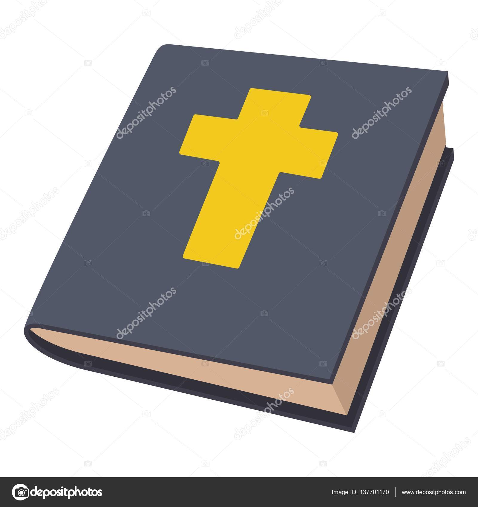 Icono de la Biblia, estilo de dibujos animados — Vector de stock
