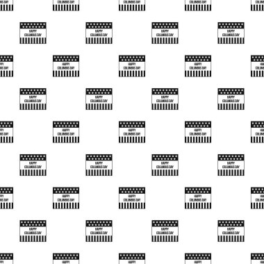 Mutlu Columbus gün afiş desen, basit stil