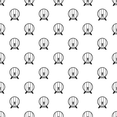 Wooden barrel with tap pattern, simple style