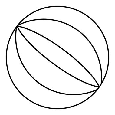 Topu simgesini, anahat stili