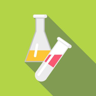 Laboratuvar simgesi, düz stil