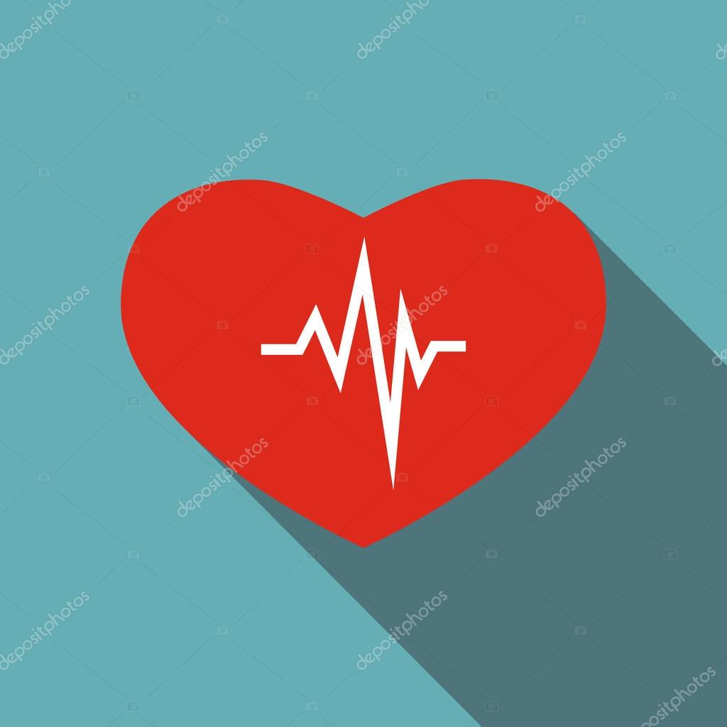 Cardiology icon. Flat illustration of cardiology vector icon for web