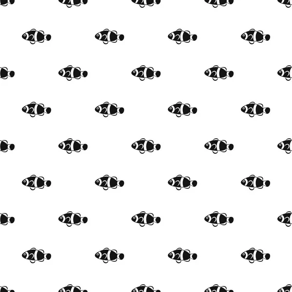 Clown fish pattern, simple style — Stock Vector