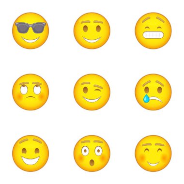 Emoji karakter simgeler kümesi, karikatür tarzı