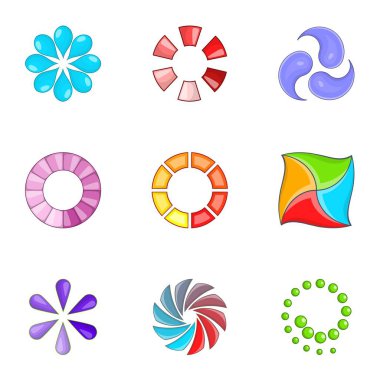 Web loader Icons set, karikatür tarzı