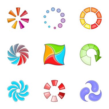 Preloader Icons set, karikatür tarzı