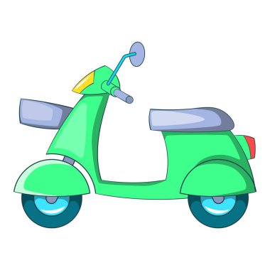 Scooter motosiklet simgesi, karikatür tarzı