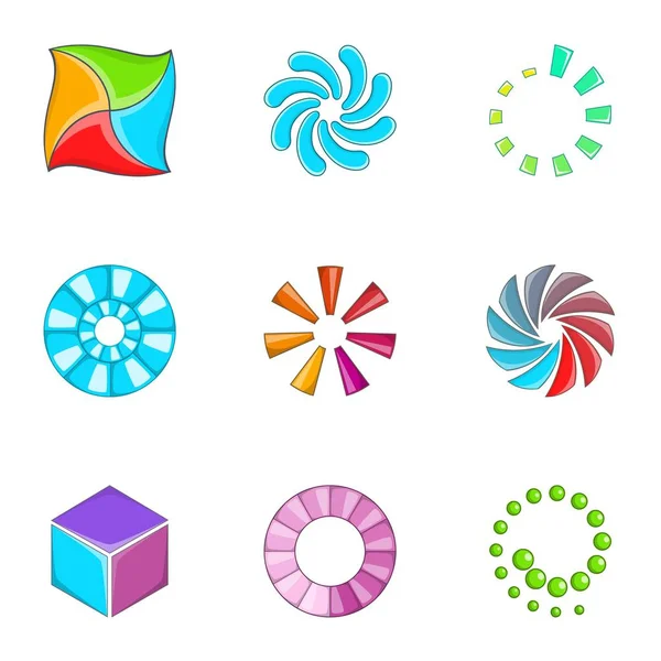 Göstergeler Icons set yükleniyor, karikatür tarzı