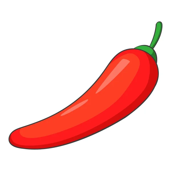 Chilli peper pictogram, cartoon stijl — Stockvector