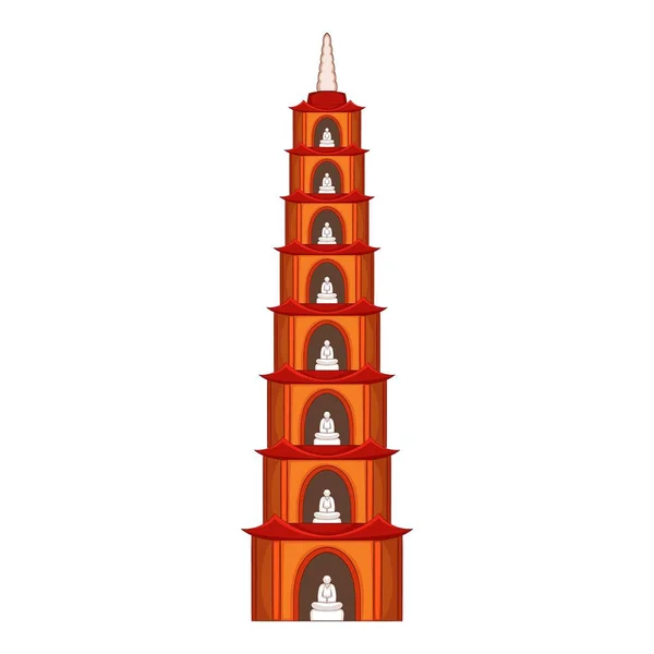 Tran Quoc Pagoda Hanoi simgesi, karikatür tarzı — Stok Vektör