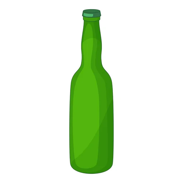 Ícone de garrafa verde, estilo cartoon — Vetor de Stock