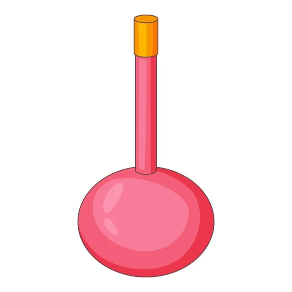 Icono de botella rosa, estilo de dibujos animados — Vector de stock