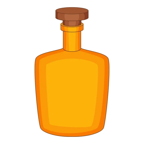 Brązowy butelka ikona, stylu cartoon — Wektor stockowy