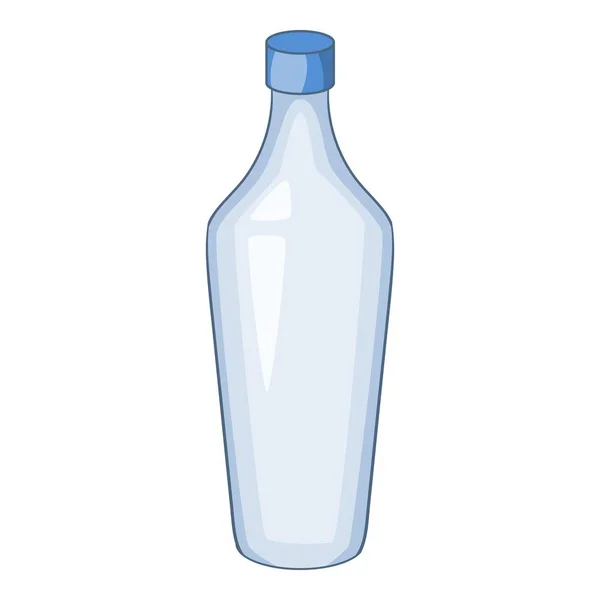 Белый значок бутылки, стиль мультфильма — стоковый вектор