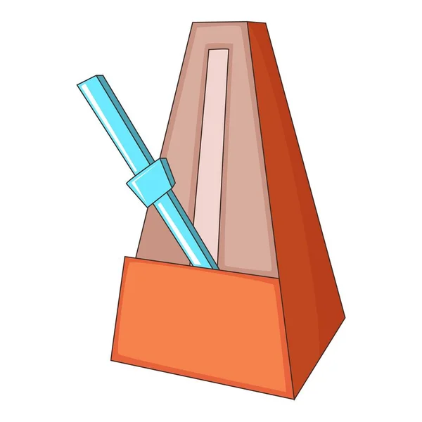 Значок метронома, мультяшный стиль — стоковый вектор