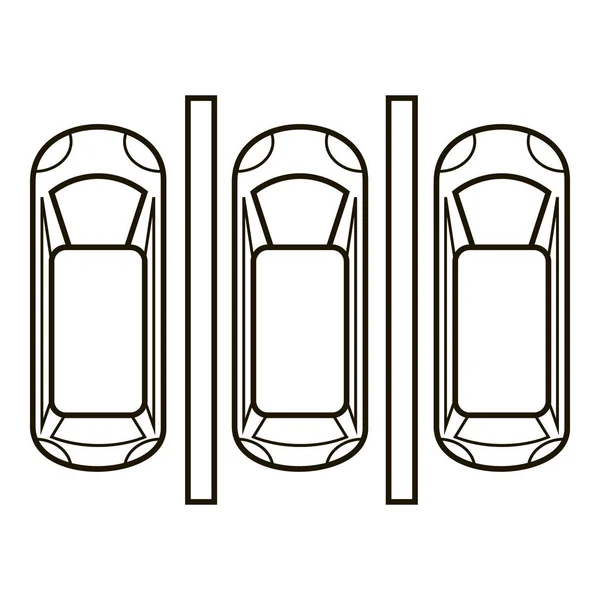 Icona del piano di parcheggio, stile contorno — Vettoriale Stock