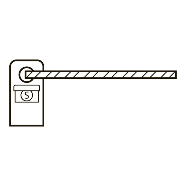 Icône de barrière, style contour — Image vectorielle