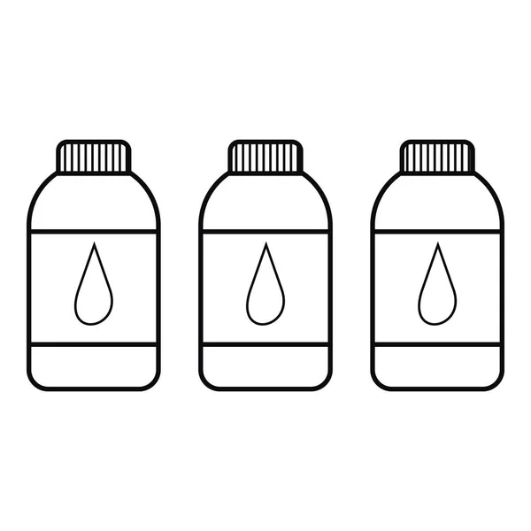 Ícone de garrafas de plástico, estilo esboço — Vetor de Stock