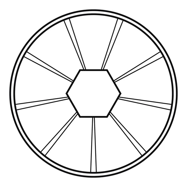 Round diagram icon, outline style — Stock Vector
