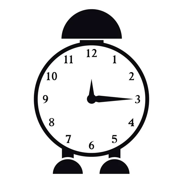 Relógio despertador Ícone, estilo simples — Vetor de Stock