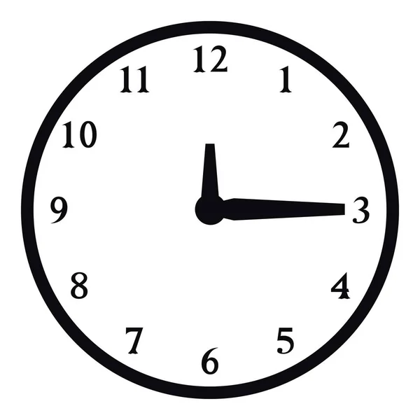 Icono de reloj de pared redonda, estilo simple — Archivo Imágenes Vectoriales