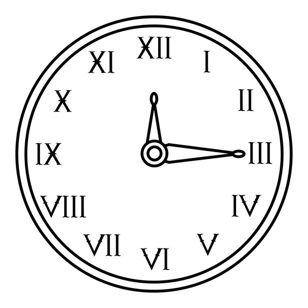 Icono de reloj de pared, estilo de contorno — Vector de stock