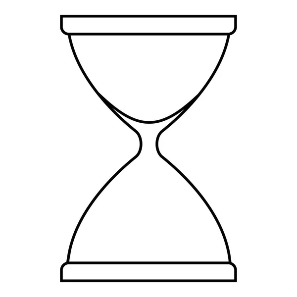 Icono de vidrio de arena, estilo de contorno — Vector de stock