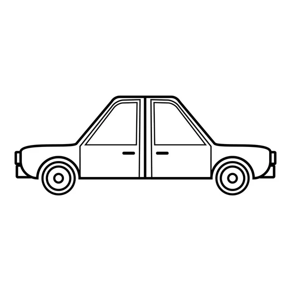 Icono del coche, estilo del esquema — Vector de stock