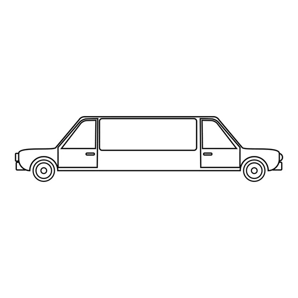 Icono de limusina, estilo de esquema — Vector de stock