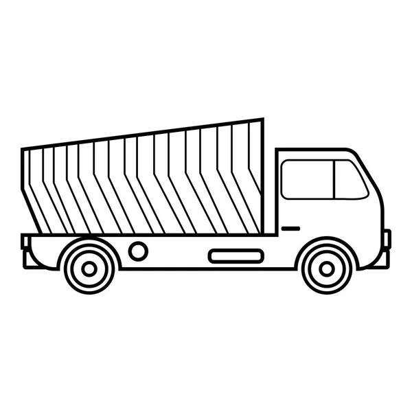 Σκουπίδια truck εικονίδιο, στυλ διάρθρωσης — Διανυσματικό Αρχείο