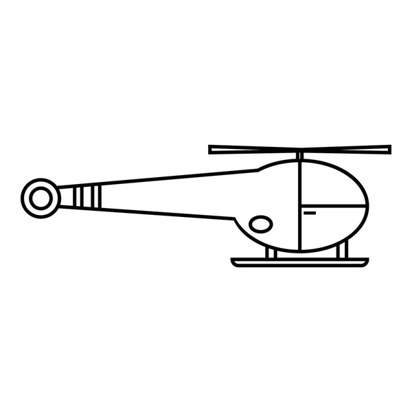 Ikona vrtulníku, styl osnovy — Stockový vektor