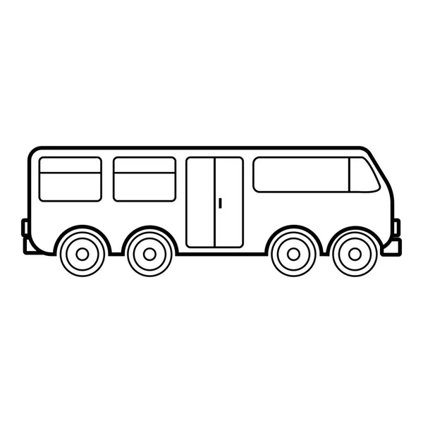 Big bus icon, outline style — Stock Vector