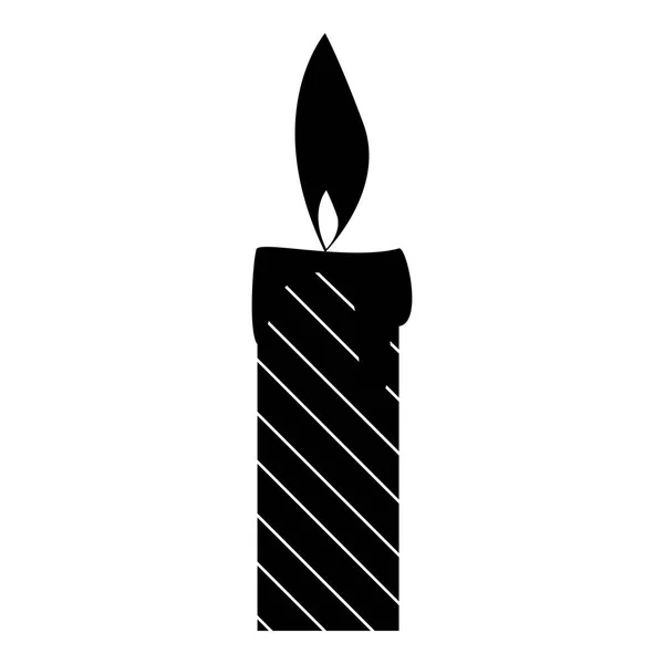 Icona di candela, stile semplice — Vettoriale Stock