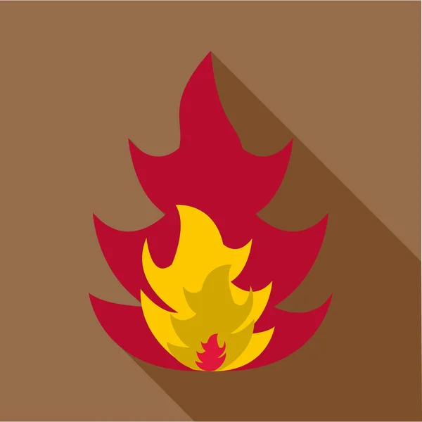 Ícone de chama, estilo plano — Vetor de Stock