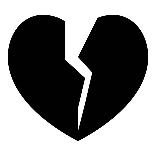 Kırık kalp simgesi, basit tarzı — Stok Vektör