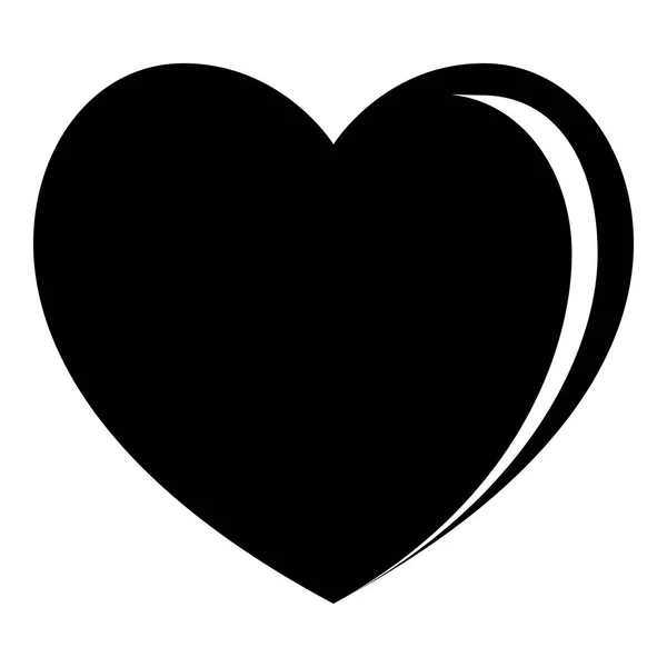 Grande icona del cuore, stile semplice — Vettoriale Stock