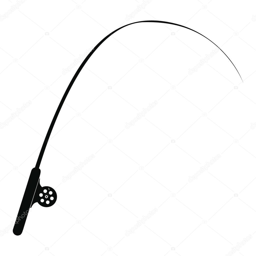 Fishing rod icon. Simple illustration of fishing rod vector icon for web