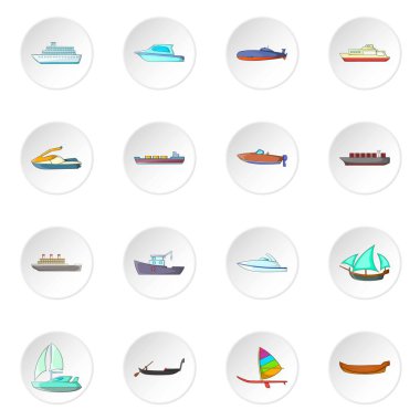 Gemi ve tekne Icons set