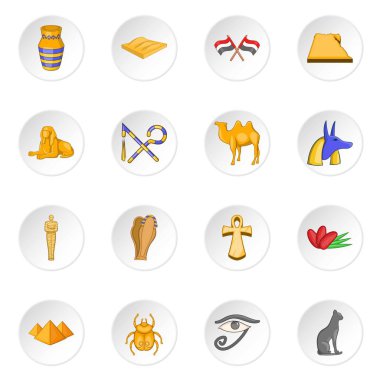 Mısır seyahat Icons set