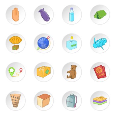 Mülteciler Icons set