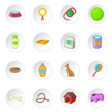 Köpek bakım Icons set