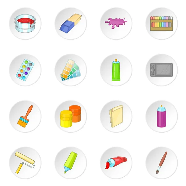 Painter tools icons set — Stock Vector