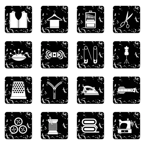 Nähen Icons Set — Stockvektor