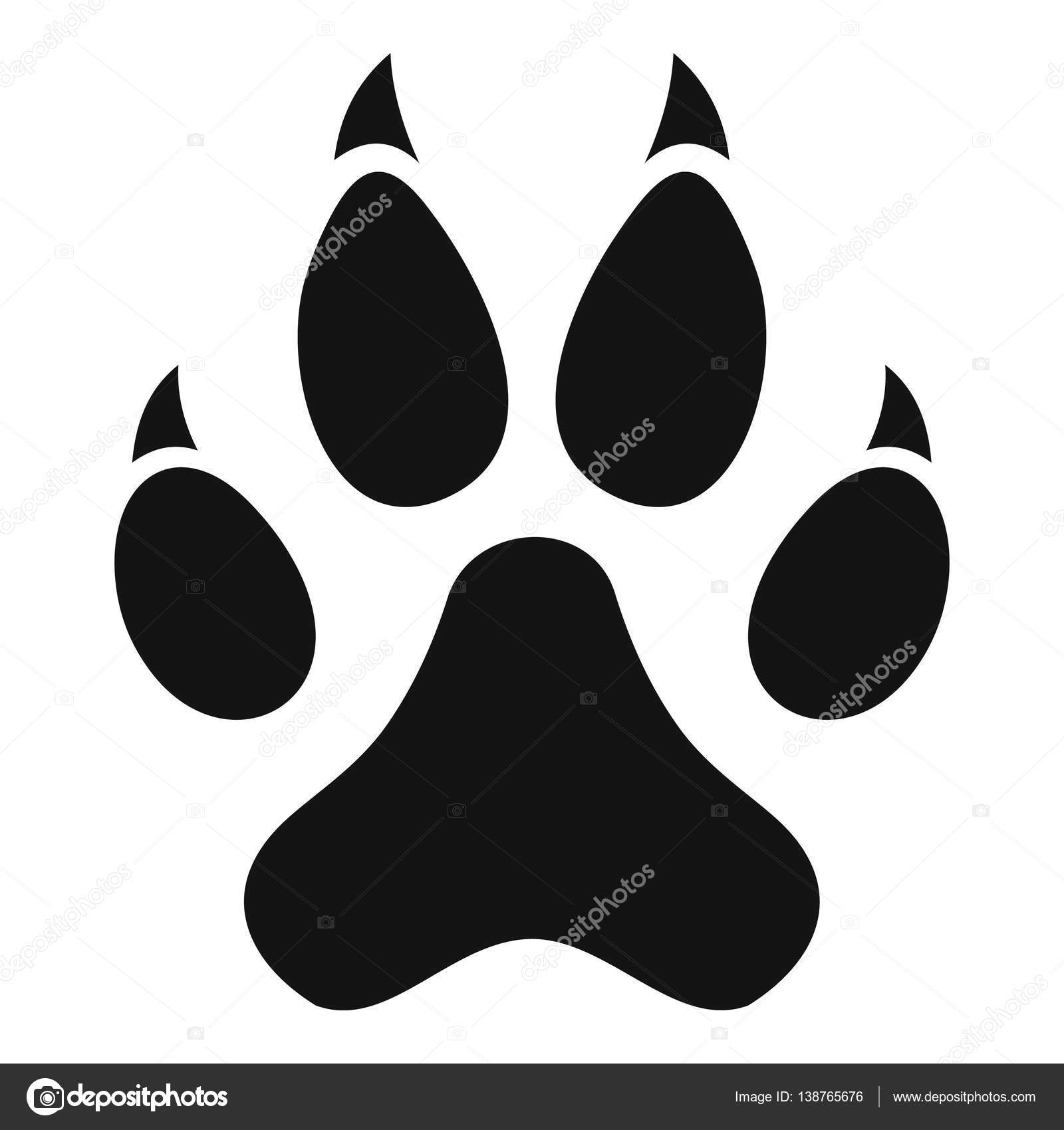 Katze Pfote Symbol, einfacher Stil