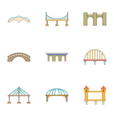 Kentsel inşaat Icons set, karikatür tarzı