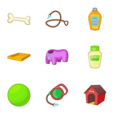 Veteriner ve simgeler damat ayarla, tarzı çizgi film