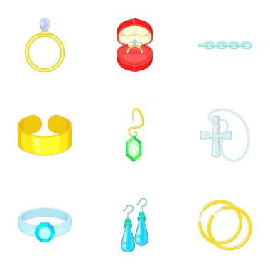 Değerli hediye Icons set, karikatür tarzı